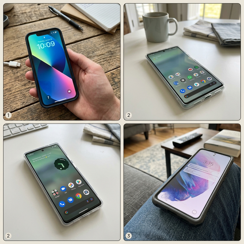 Photo client — Samsung avec verre anti-espion